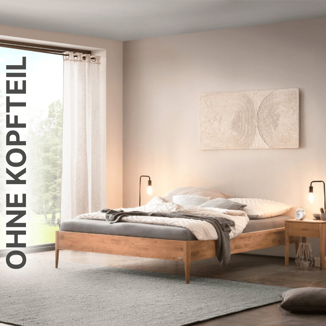 Holzbett ohne Kopfteil